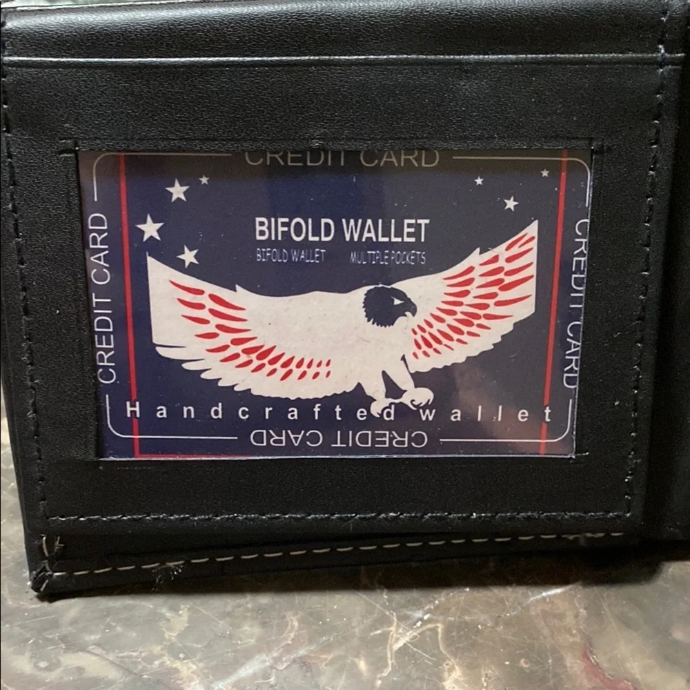 NIB Black Studded Bifold Wallet